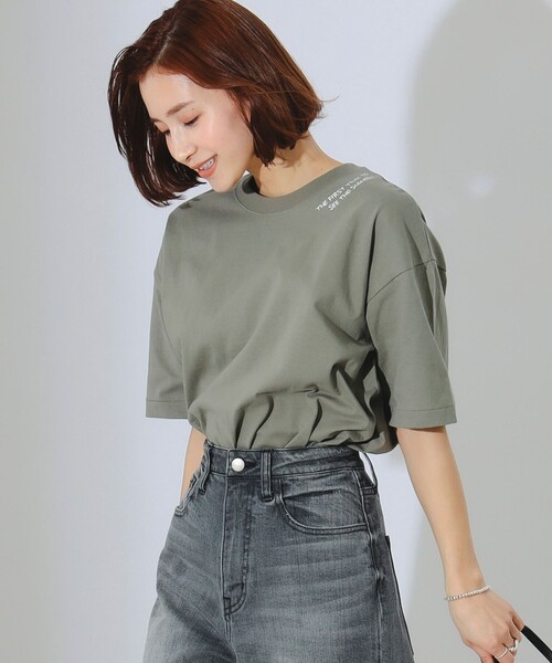 B:MING by BEAMS(ビーミングバイビームス)の「B:MING by BEAMS / ロゴ刺繍 Tシャツ(Tシャツ/カットソー・レディース・オリーブ/オフホワイト/パープル/ネイビー・ONE SIZE)」の13枚目の写真