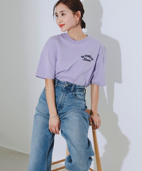 B:MING by BEAMS(ビーミングバイビームス)の「B:MING by BEAMS / ロゴ刺繍 Tシャツ(Tシャツ/カットソー・レディース・オリーブ/オフホワイト/パープル/ネイビー・ONE SIZE)」の20枚目の写真