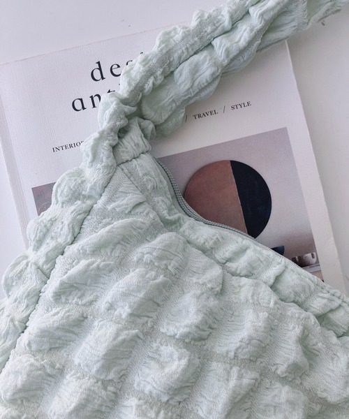 AS KNOW AS plus（アズノゥアズプラス）の「ぽこぽこポップコーンショルダーバッグ（ショルダーバッグ・レディース・アイボリー/ミント/ブラック・FREE）」の6枚目の写真