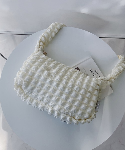 AS KNOW AS plus（アズノゥアズプラス）の「ぽこぽこポップコーンショルダーバッグ（ショルダーバッグ・レディース・アイボリー/ミント/ブラック・FREE）」の7枚目の写真