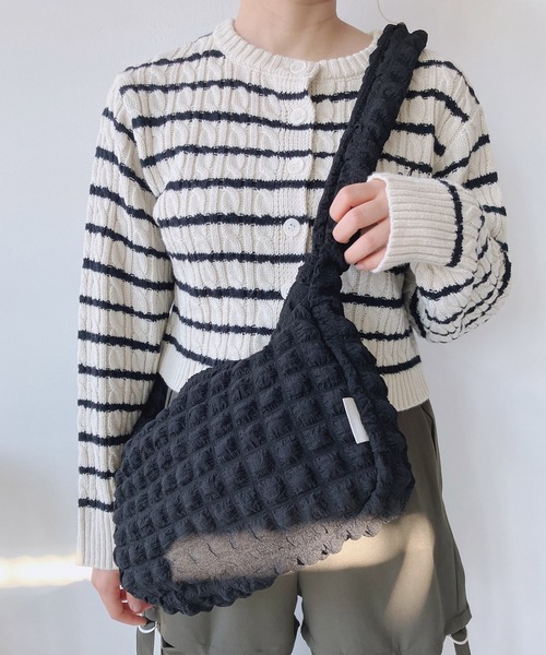 AS KNOW AS plus（アズノゥアズプラス）の「ぽこぽこポップコーンショルダーバッグ（ショルダーバッグ・レディース・アイボリー/ミント/ブラック・FREE）」の15枚目の写真