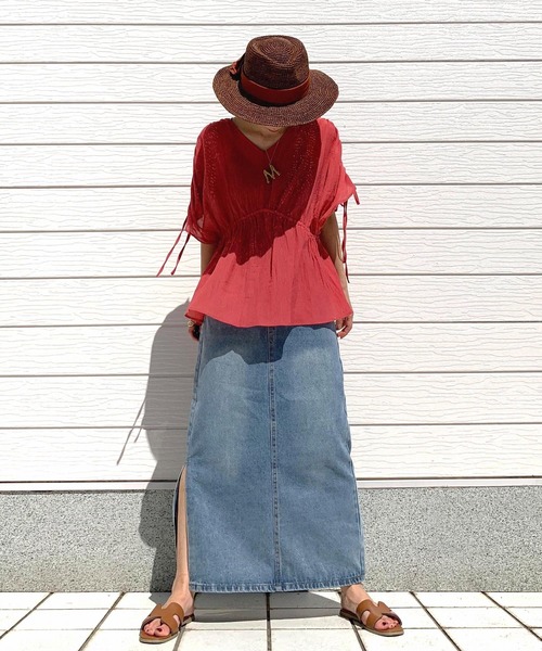 Casselini（キャセリーニ）の「ツバ広ニュアンスハット（ハット・レディース・ブラウン/ベージュ・ONE SIZE）」の10枚目の写真