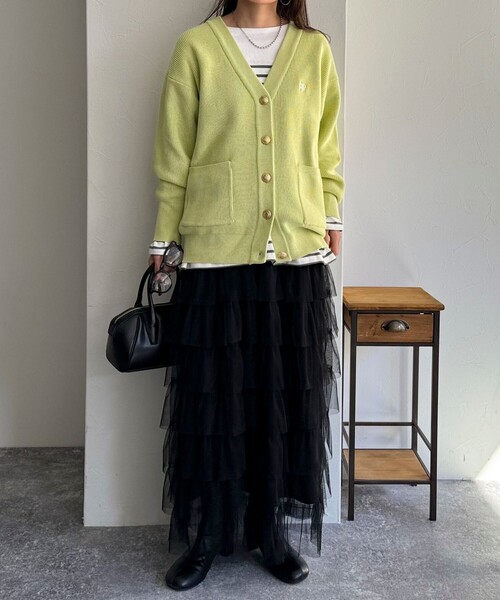 fredy emue(フレディエミュ)の「チュールティアードスカート(スカート・レディース・アイボリー/ブラック・38)」の3枚目の写真