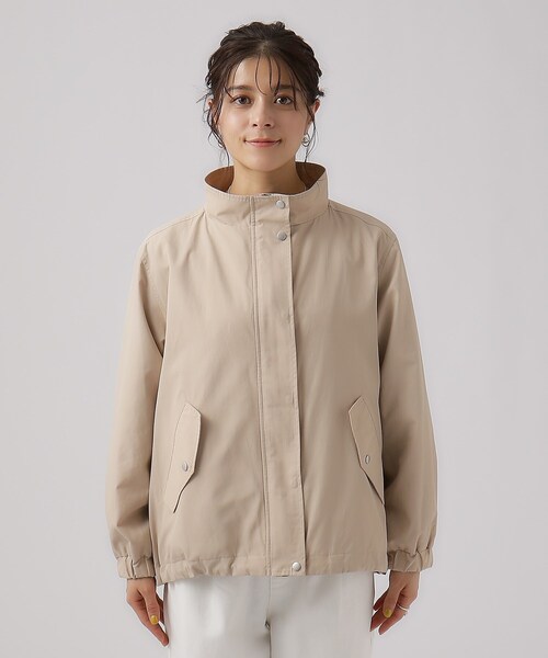 SHOO・LA・RUE（シューラルー）の「◆【撥水】スタンドカラーブルゾン（ブルゾン・レディース・ダークグレー/カーキ/ベージュ・02/04/03）」の15枚目の写真