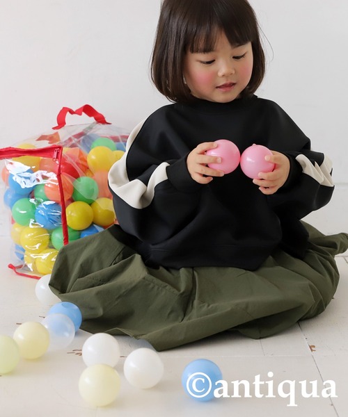 antiqua(アンティカ)の「ジャージプルオーバー(パーカー・キッズ・ブラウン系その他/グリーン系その他/ブラック系その他・150/130/120/160/140)」の5枚目の写真