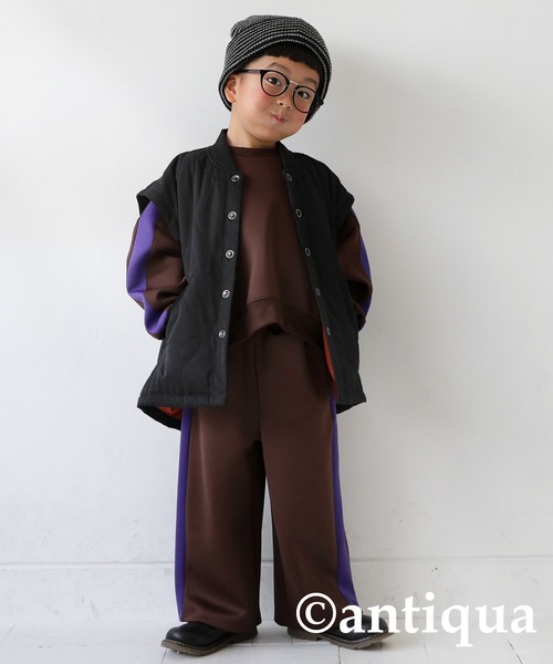 antiqua(アンティカ)の「ジャージプルオーバー(パーカー・キッズ・ブラウン系その他/グリーン系その他/ブラック系その他・150/130/120/160/140)」の9枚目の写真