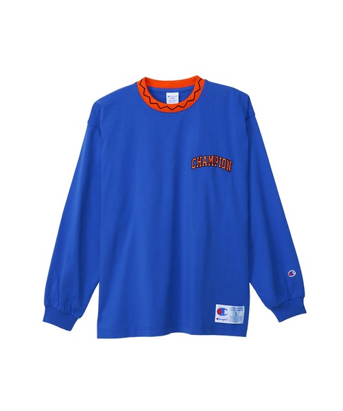 Champion(チャンピオン)の「【Champion/チャンピオン】メンズ アクションスタイル ロングスリーブTシャツ(Tシャツ/カットソー・メンズ・オートミール/ネイビー/ロイヤルブルー/ブラック・X-LARGE/LARGE/MEDIUM/SMALL)」の4枚目の写真