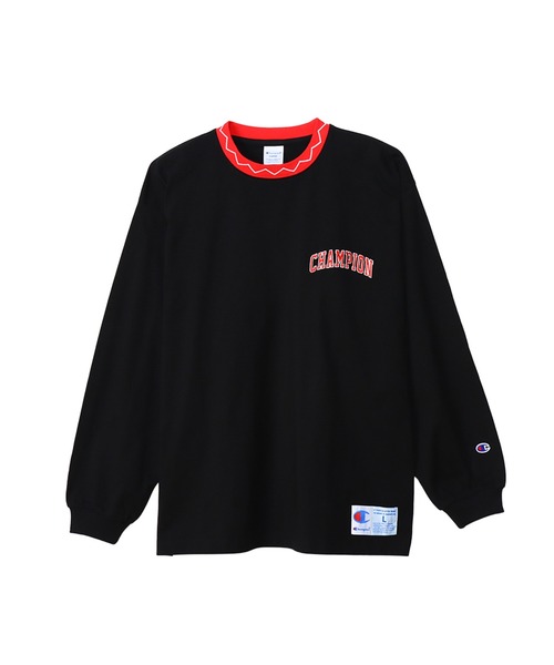 Champion(チャンピオン)の「【Champion/チャンピオン】メンズ アクションスタイル ロングスリーブTシャツ(Tシャツ/カットソー・メンズ・オートミール/ネイビー/ロイヤルブルー/ブラック・X-LARGE/LARGE/MEDIUM/SMALL)」の2枚目の写真