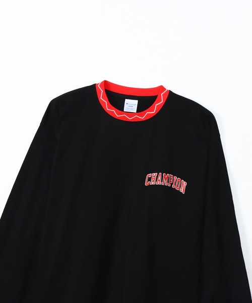Champion(チャンピオン)の「【Champion/チャンピオン】メンズ アクションスタイル ロングスリーブTシャツ(Tシャツ/カットソー・メンズ・オートミール/ネイビー/ロイヤルブルー/ブラック・X-LARGE/LARGE/MEDIUM/SMALL)」の6枚目の写真