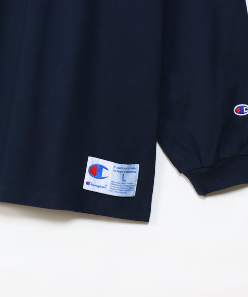 Champion(チャンピオン)の「【Champion/チャンピオン】メンズ アクションスタイル ロングスリーブTシャツ(Tシャツ/カットソー・メンズ・オートミール/ネイビー/ロイヤルブルー/ブラック・X-LARGE/LARGE/MEDIUM/SMALL)」の22枚目の写真