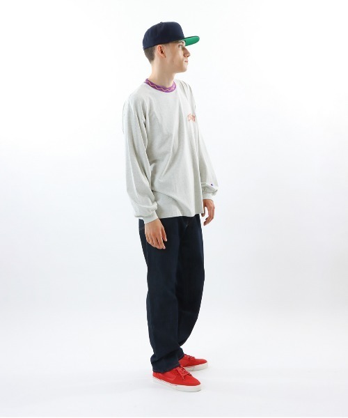 Champion(チャンピオン)の「【Champion/チャンピオン】メンズ アクションスタイル ロングスリーブTシャツ(Tシャツ/カットソー・メンズ・オートミール/ネイビー/ロイヤルブルー/ブラック・X-LARGE/LARGE/MEDIUM/SMALL)」の13枚目の写真