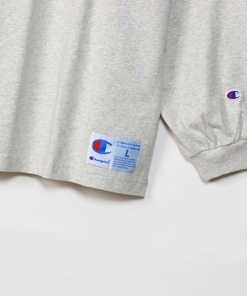 Champion(チャンピオン)の「【Champion/チャンピオン】メンズ アクションスタイル ロングスリーブTシャツ(Tシャツ/カットソー・メンズ・オートミール/ネイビー/ロイヤルブルー/ブラック・X-LARGE/LARGE/MEDIUM/SMALL)」の17枚目の写真