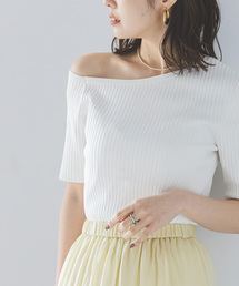 Noble | アシンメトリータイトニット(ニット/セーター)