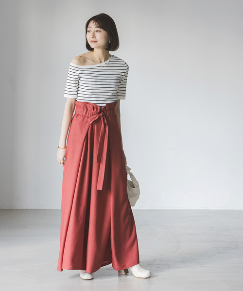 Noble（ノーブル）の「アシンメトリータイトニット（ニット/セーター・レディース・ブラック/マルチ/ホワイト・FREE）」の10枚目の写真