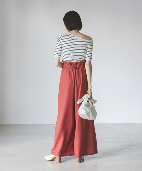 Noble（ノーブル）の「アシンメトリータイトニット（ニット/セーター・レディース・ブラック/マルチ/ホワイト・FREE）」の13枚目の写真