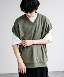 Rocky Monroe（ロッキーモンロー）の「オーバーサイズVネックニットベスト（ベスト・メンズ）」