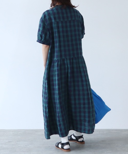 bulle de savon（ビュルデサボン）の「gingham ワンピース（ワンピース・レディース・その他/ホワイト・FREE）」の6枚目の写真
