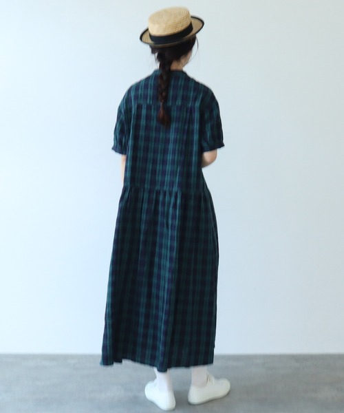 bulle de savon（ビュルデサボン）の「gingham ワンピース（ワンピース