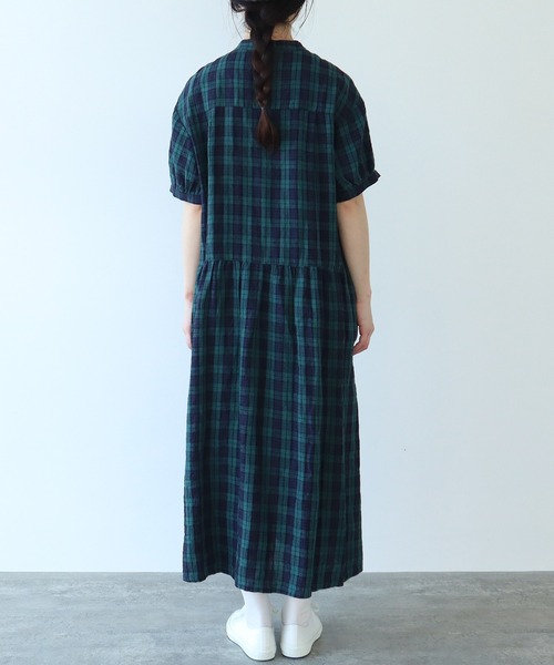 bulle de savon（ビュルデサボン）の「gingham ワンピース（ワンピース