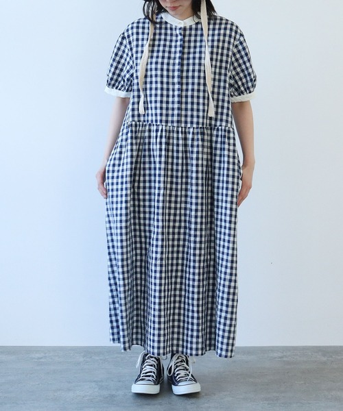 bulle de savon（ビュルデサボン）の「gingham ワンピース（ワンピース・レディース・その他/ホワイト・FREE）」の20枚目の写真