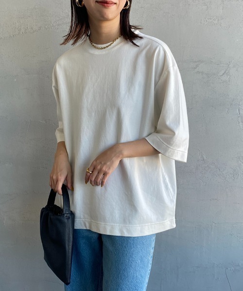 THE SHINZONE（ザ　シンゾーン）の「[THE SHINZONE/ザ シンゾーン] スマートTシャツ（Tシャツ/カットソー・レディース・ホワイト/ネイビー・0）」の3枚目の写真