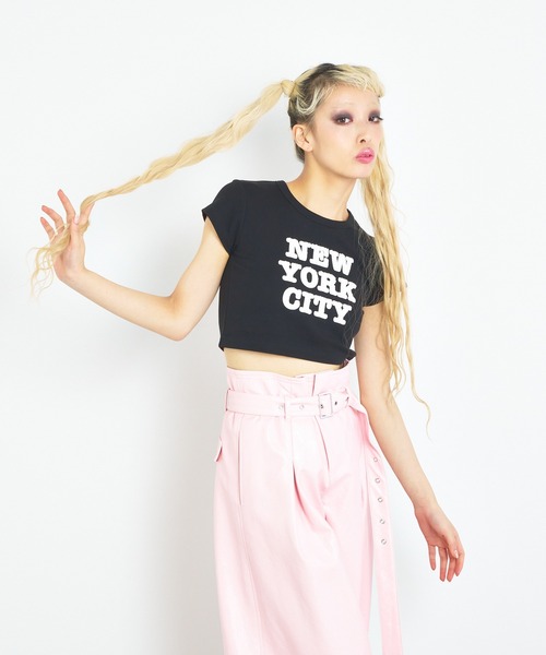 anna sui nyc(アナ スイ エヌ ワイ シー)の「“NYC” 刺繍 Tシャツ(Tシャツ/カットソー・レディース・ホワイト/ブラック/ミント・S)」の4枚目の写真