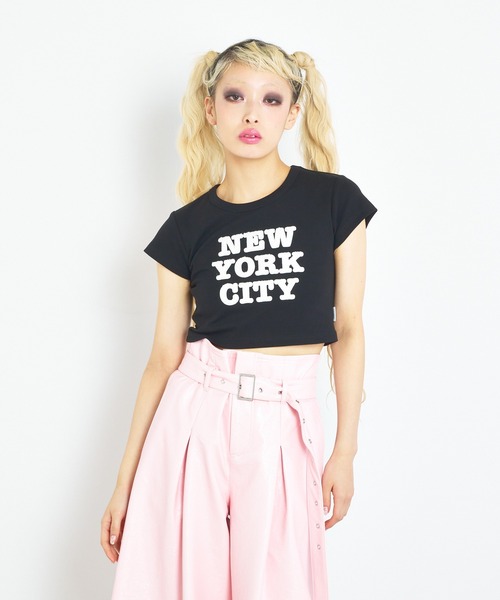 anna sui nyc(アナ スイ エヌ ワイ シー)の「“NYC” 刺繍 Tシャツ(Tシャツ/カットソー・レディース・ホワイト/ブラック/ミント・S)」の5枚目の写真