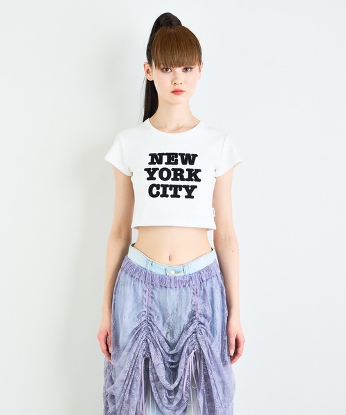 anna sui nyc(アナ スイ エヌ ワイ シー)の「“NYC” 刺繍 Tシャツ(Tシャツ/カットソー・レディース・ホワイト/ブラック/ミント・S)」の10枚目の写真