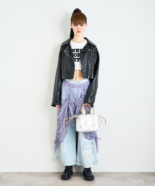 anna sui nyc(アナ スイ エヌ ワイ シー)の「“NYC” 刺繍 Tシャツ(Tシャツ/カットソー・レディース・ホワイト/ブラック/ミント・S)」の11枚目の写真