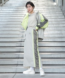 <WEB限定>セットアップ対応/サイドライン ナイロントラックスカート