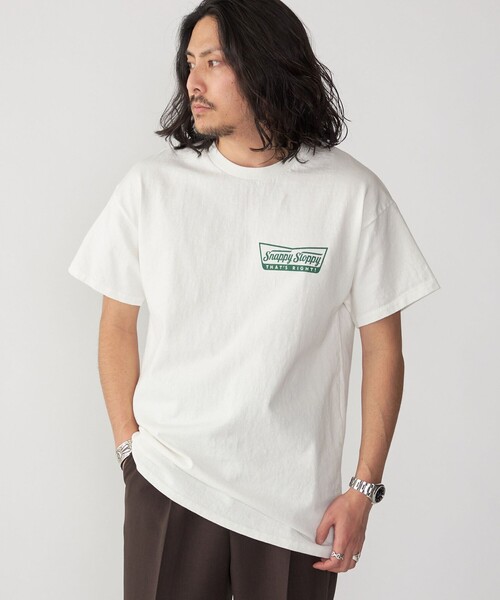 SHIPS(シップス)の「【SHIPS別注】SloppySupply: ロゴ プリント 半袖 Tシャツ(Tシャツ/カットソー・メンズ・ホワイト/ライトホワイト/ブラック・MEDIUM/LARGE/X-LARGE)」の2枚目の写真