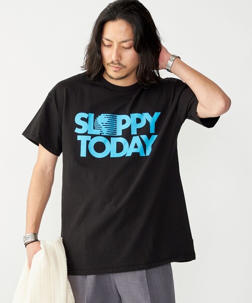 SHIPS(シップス)の「【SHIPS別注】SloppySupply: ロゴ プリント 半袖 Tシャツ(Tシャツ/カットソー・メンズ・ホワイト/ライトホワイト/ブラック・MEDIUM/LARGE/X-LARGE)」の3枚目の写真