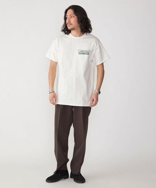 SHIPS(シップス)の「【SHIPS別注】SloppySupply: ロゴ プリント 半袖 Tシャツ(Tシャツ/カットソー・メンズ・ホワイト/ライトホワイト/ブラック・MEDIUM/LARGE/X-LARGE)」の4枚目の写真