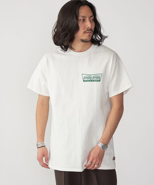 SHIPS(シップス)の「【SHIPS別注】SloppySupply: ロゴ プリント 半袖 Tシャツ(Tシャツ/カットソー・メンズ・ホワイト/ライトホワイト/ブラック・MEDIUM/LARGE/X-LARGE)」の10枚目の写真