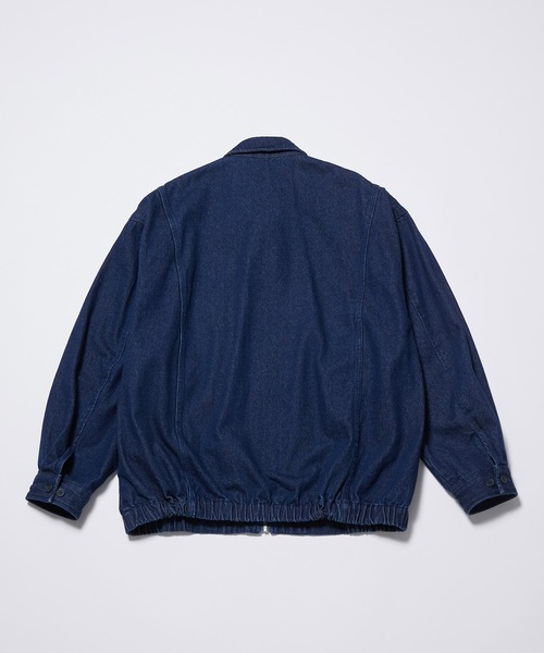  j.n.r.d（ジェー・エヌ・アール・ディー）の「j.n.r.d/ルーズジップデニムブルゾン（デニムジャケット・メンズ・ネイビー/キナリ・LL/L/M）」の5枚目の写真
