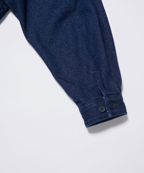  j.n.r.d（ジェー・エヌ・アール・ディー）の「j.n.r.d/ルーズジップデニムブルゾン（デニムジャケット・メンズ・ネイビー/キナリ・LL/L/M）」の8枚目の写真