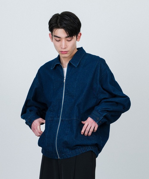  j.n.r.d（ジェー・エヌ・アール・ディー）の「j.n.r.d/ルーズジップデニムブルゾン（デニムジャケット・メンズ・ネイビー/キナリ・LL/L/M）」の19枚目の写真