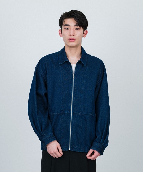  j.n.r.d（ジェー・エヌ・アール・ディー）の「j.n.r.d/ルーズジップデニムブルゾン（デニムジャケット・メンズ・ネイビー/キナリ・LL/L/M）」の20枚目の写真