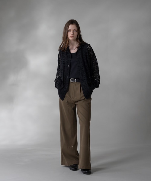 selle glant（セレグランテ）の「CORD LACE OPEN COLLAR SHEER