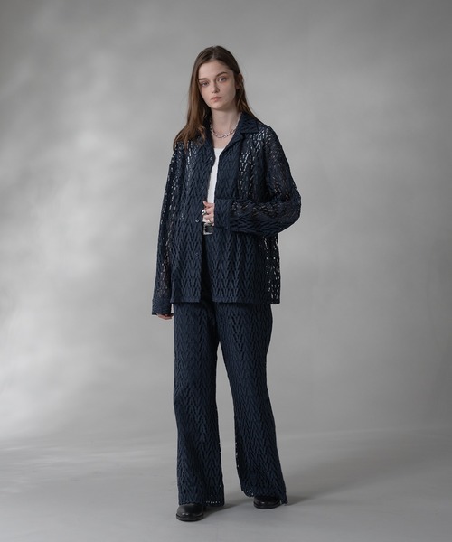 selle glant（セレグランテ）の「CORD LACE OPEN COLLAR SHEER
