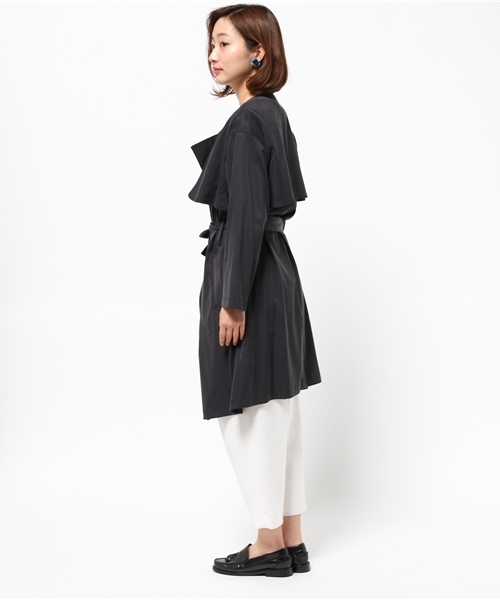 Khaju（カージュ）の「Khaju:ロングガウントレンチ（トレンチコート・レディース・キャメル/ネイビー・ONE SIZE）」の4枚目の写真