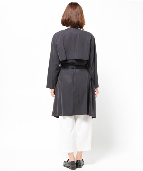 Khaju（カージュ）の「Khaju:ロングガウントレンチ（トレンチコート・レディース・キャメル/ネイビー・ONE SIZE）」の5枚目の写真