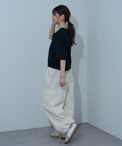 COLONY 2139（コロニートゥーワンスリーナイン）の「【新色追加】12/天竺箔プリントTシャツ（Tシャツ/カットソー・レディース・ホワイト/ブラック/チャコールグレー・FREE）」の8枚目の写真