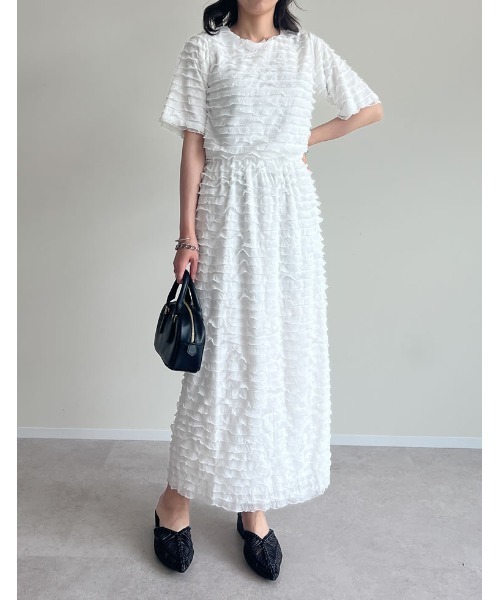 Re:EDIT（リエディ）の「[低身長サイズ有]カットフリルナロースカート（スカート・レディース・ブラック/ブルーグレー/ホワイト・SHORT/MEDIUM/LARGE）」の19枚目の写真