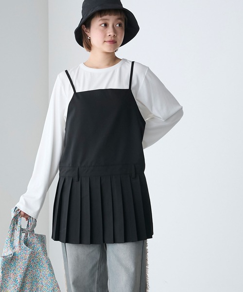 forksy.(フォルクシー)の「【forksy.】バックレスプリーツストラップワンピース(ワンピース・レディース・杢グレー/ブラック・FREE)」の16枚目の写真