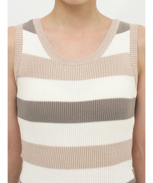 GYDA（ジェイダ）の「ボーダーノースリーブ2wayワンピース（ワンピース・レディース・ブラック/ベージュ・FREE）」の22枚目の写真