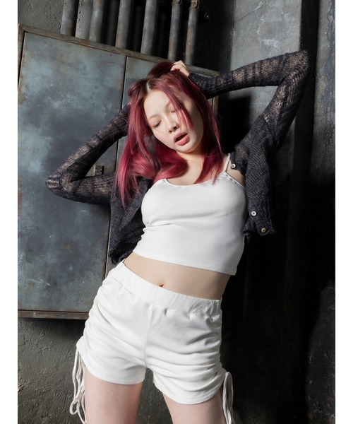 DURAS（デュラス）の「Shell button cardie（カーディガン/ボレロ・レディース・ピンク/ブラック/ブルー・FREE）」の6枚目の写真