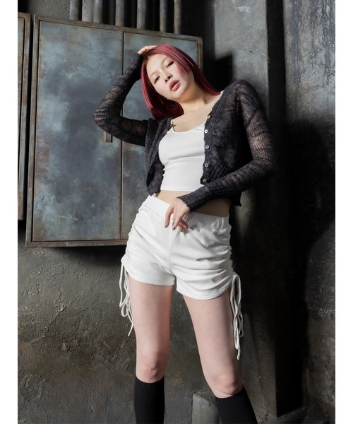 DURAS（デュラス）の「Shell button cardie（カーディガン/ボレロ・レディース・ピンク/ブラック/ブルー・FREE）」の7枚目の写真