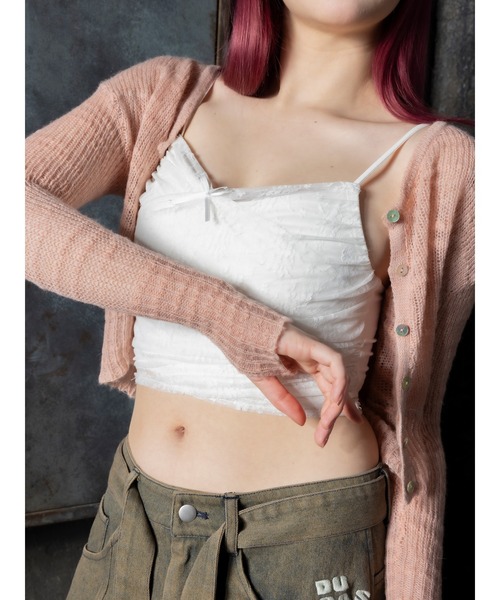 DURAS（デュラス）の「Shell button cardie（カーディガン/ボレロ・レディース・ピンク/ブラック/ブルー・FREE）」の19枚目の写真