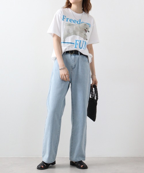 spiritoso（スピリトーゾ）の「spiritoso FREEDOM FUN シートプリントTシャツ　半袖（Tシャツ/カットソー・メンズ・ブラック/オートミール/ホワイト・L/M）」の6枚目の写真